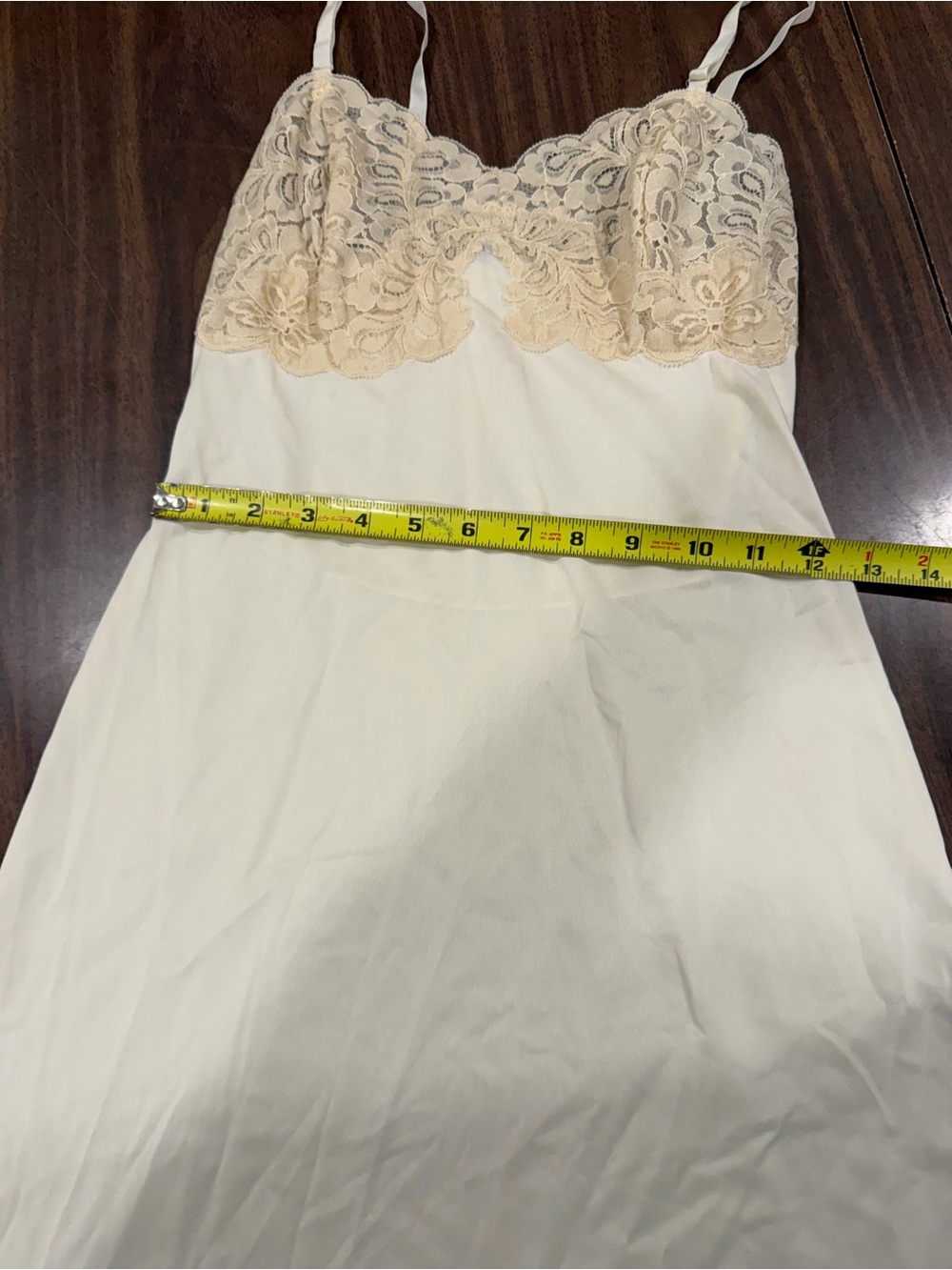 Vintage Cream Lace Slip Dress - Picture 6 of 7